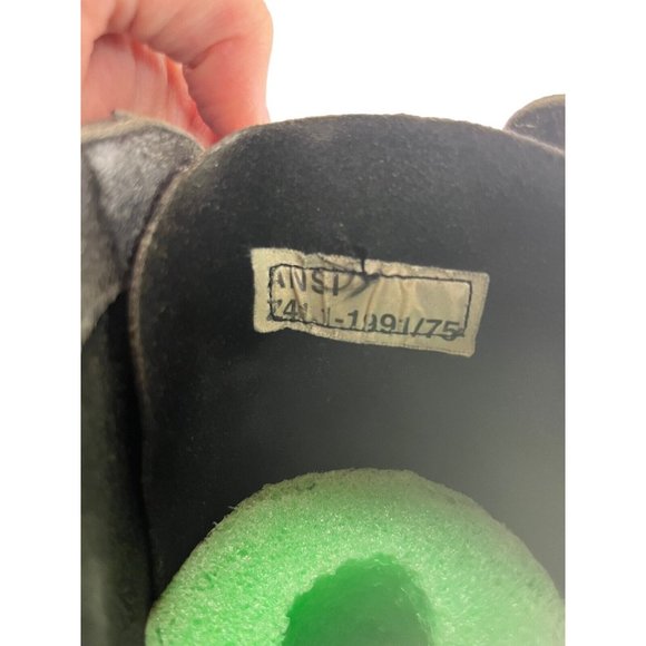 Men's Vintage 91 Black Leather Lace Up Steel Toe Military Combat Boots Size 8.5 - Picture 7 of 9